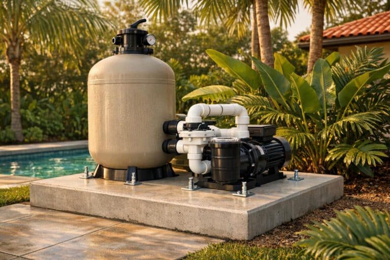 Miami Pool Equipment Pads: Protect Pumps From Sun, Flooding & Rust
